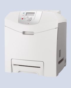 Abbildung 7: Die Handhabung des Farblaserdruckers Lexmark C524n ist Anwendern kaum zuzumuten, schon beim einfachen Tonerwechsel besteht die Gefahr, das Transportband zu beschädigen.