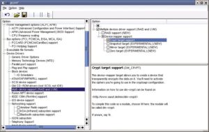 Abbildung 8: Der Device Mapper ist in der Kernelkonfiguration unter »Device Drivers | Multi-device support (RAID and LVM) | Device mapper support« zu finden. Für DM-Crypt ist der »Crypt target support« nötig.