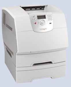 Abbildung 8: Der Lexmark T644n ist ein schneller Schwarz-Weiß-Laserdrucker, er offenbart beim Ausdruck von Office-Dokumenten jedoch Schwächen und druckt insgesamt zu dunkel.