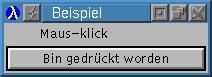 Fenster nach dem Drücken des Knopfs