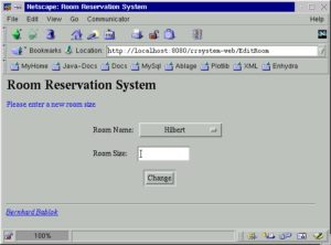 Ein rudimentäres Raum-Reservierungssystem mit Webmacro (offensichtlich auch für Hilbert-Räume).