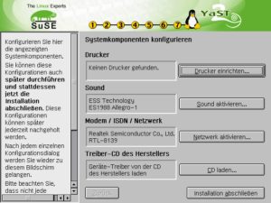 Abbildung 4: Mit SuSE 7.1 könnte man ganz leicht zusätzliche Treiber nachladen - wenn die Hardware-Hersteller endlich welche liefern.
