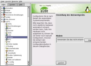 Abbildung 5: Das rechte Fenster des Kontrollzentrums ist für die YaST-2-Module zu klein dimensioniert, aber das ist ein eher lässlicher Fehler.