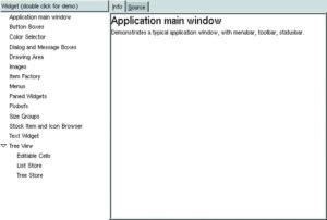 Abbildung 2: Das Interface für die Gtk+-2.0 Demo.