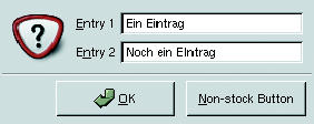 Abbildung 7: Interaktive Dialoge, hier mit GtkEntry.