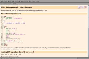 Die General Server Pages - hier mit einer Variation in C.