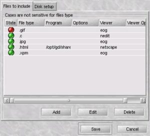 GTKtalog bringt Ordnung nicht nur ins CD-Chaos: Hier werden die Dateiformate ausgewählt, die Programm katalogisiert.