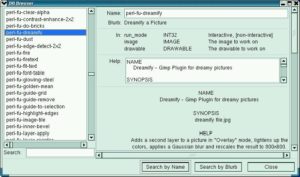 Abbildung 2: Die Manualseite der neuen Gimp-Erweiterung Dreamify ist im DB-Browser zu finden. Damit weiß der Benutzer, wie und wofür er dieses Skript einsetzen kann.