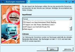 Abbildung 5: Moneyplex bietet viele Importfilter, was den Umstieg von anderen Produkten erleichert.