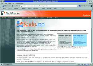 Abbildung 2: Kodo ist die erste Implementierung von JDO für das JDBC-Interface.
