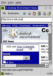 mit Konqueror wird ein Qt/Embedded-basierter PDA zum leistungsfähigen Super-Mini-Surfbrett. 