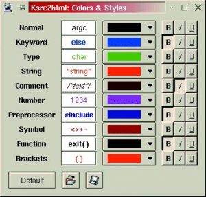 Abbildung 5: Ksrc2html: Syntax-Highlight nach Wahl.