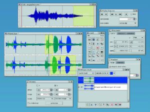 Abbildung 1: Der Soundeditor LAOE lehnt sich in Erscheinung und Bedienkonzept an das Grafikprogramm Gimp an.