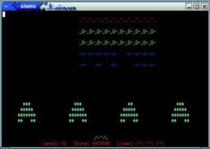 Abbildung 1: Ninvaders ist ein Klon des Spiels "Space Invaders".