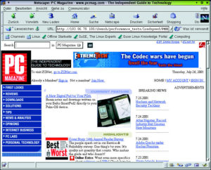 Abbildung 5: Netscapes Oldie 4.79, hier beim HTML-Geschwindigkeitstest von i-Bench.