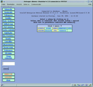 Abbildung 5: Mit Oracletool steht ein freies, plattformunabhängiges Tool zur Administrierung von logischen und physikalischen Eigenschaaften aller Datenbankobjekte zur Verfügung.