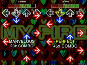 Abbildung 3: Dance Dance Revolution ist in Asien ein beliebtes Spiel, das es erlaubt, sich am PC mal zu bewegen. Eine freie Version stellt das Programm PyDDR zur Verfügung.