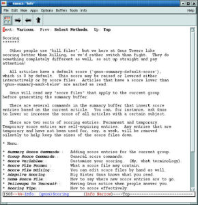 Abbildung 4: Warum Gnus nicht von Killfiles, sondern von Scoring spricht.