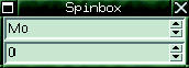 Abbildung 1: Das Spinbox-Widget enthält neben dem Eingabefeld zwei Buttons, die den Wert schrittweise ändern (oben: Wochentage, unten: Zahlen).