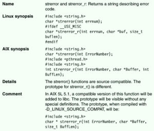 Abbildung 2:Das Flag »-D_LINUX_SOURCE_COMPAT« bei der Kompilierung dient der Anpassung an die Linux-Semantik. Das Beispiel stammt aus dem Redbook "Running Linux Applications on AIX" [14].