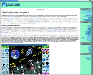 Abbildung 3: TUX&GNU@school ist ein Projekt, genauer eine Kolumne ähnlich der Brave GNU World, die regelmäßig über freie Lernsoftware oder Aktuelles aus dem schulischen Umfeld berichtet.