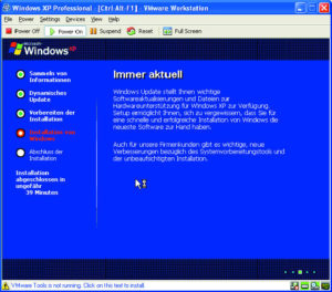 Abbildung 1: Der Klassiker unter Linux - VMware.