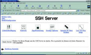 Abbildung 3: Das Web-basierte Administrationsprogramm Webmin bietet ein eigenes Modul an, um SSH-Server bequem zu konfigurieren. Es gibt aber einiges zu bedenken (siehe Kasten).