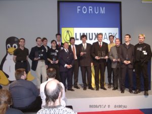 Die Gewinner des Linux New Media Awards 2000.