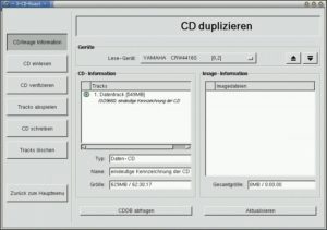 Abbildung 2: X-CD-Roast kopiert eine CD.