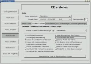 Abbildung 4: Die ISO9660-Optionen in X-CD-Roast.