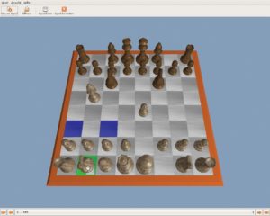 Abbildung 1: Glchess greift auf gängige Schach-Engines zurück, um einen Spieler auf dreidimensionalem Schachbrett gegen einen Computer antreten zu lassen.