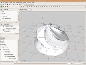 Abbildung 1: Obwohl K-3D bereits seit 13 Jahren existiert, bietet es eine neu gestaltete, übersichtliche Benutzeroberfläche, die auf Usability-Tests basiert und sich an die in Grafikanwendungen gängigen Standards hält.