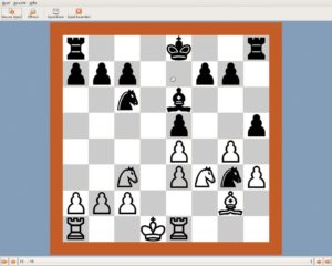 Abbildung 2: Wer sich von der 3D-Grafik abgelenkt fühlt, stellt Glchess auf 2D-Ansicht um, die der im Druck üblichen symbolischen Darstellung ähnelt.