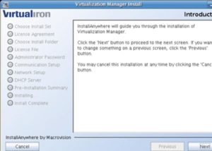 Abbildung 2: Der Installer startet mit einem Java-basierten GUI und benötigt nur wenige Schritte zum Aufsetzen des Virtualisierungs-Managers.