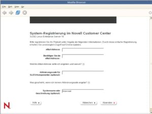 Abbildung 2: Bei der kommerziellen Suse-Variante berechtigt erst eine Registrierung zum Zugriff auf Bugfixes und Aktualisierungen. Die Lauffähigkeit des Systems ist nicht davon abhängig.
