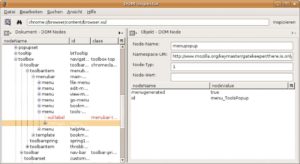 Abbildung 5: Mit dem DOM-Inspector findet der Entwickler den gesuchten XML-Knoten im weitläufigen Document Object Model des Browsers 