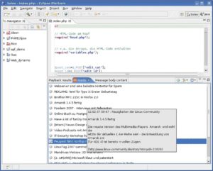 Abbildung 10: Direkt im Blickfeld: Das RSS-View-Plugin zeigt Newsfeeds in einem Eclipse-Unterfenster an.