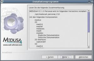 Abbildung 1: Medusa gefällt mit seinem grafischen Installer.