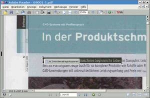 Abbildung 3: Text kopieren aus eingescannten Bitmaps: Die sandwichartige Text- und Grafikkombination professioneller OCR-Engines macht's möglich.