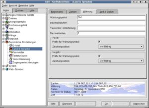 Abb.2: Länder- und sprachspezifische Einstellungen im KDE-Kontrollzentrum.