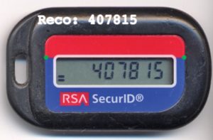 Abbildung 1: Der Schlüsselanhänger von RSA Security zeigt alle 60 Sekunden eine neue sechsstellige Zahl an.