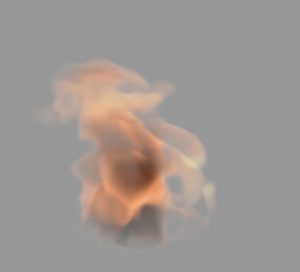 Abbildung 8: Feuer sorgt für Dramatik. Neben Wasser ist dies ein weiteres Einsatzgebiet für die leistungsfähige Strömungssimulation in Maya.
