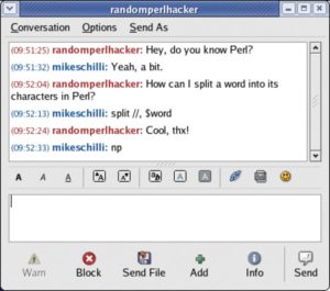 Abbildung 2: Eine Konversation mit Gaim ...