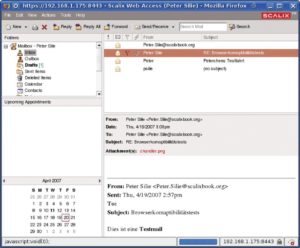 Abbildung 2: Alter Bekannter? Das Erscheinungsbild der Scalix-Oberfläche kommt der Microsoft-Groupware Outlook sehr nahe.