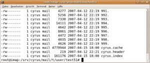Abbildung 3: Die Robustheit hat Maildir zu einem inoffiziellen Standard in der E-Mail-Welt gemacht. Im Verzeichnis »courierimapkeywords« speichert Courier Meta-Informationen zu den Mails.