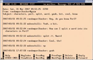 Abbildung 5: Auch der Text der Session ist verfügbar, wenn der Email-Client die E-Mail aufklappt. Überhaupt lassen sich die gespeicherten Konversationen auf diese Weise wie Mails behandeln.