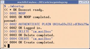 Abbildung 6: Client und Server kommunizieren nach den Regeln des IMAP-Protokolls. Jede Anfrage enthält eine eindeutige numerische ID, die der Antwort beiliegt.