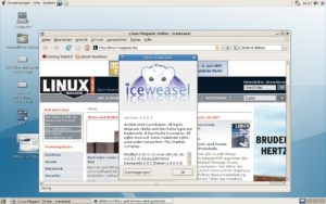Abbildung 1: Firefox heißt in Etch „Iceweasel“. Ein Streit mit Mozilla ist der Grund für die Umbenennung.