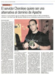 Abbildung 1: Mit seinem Webserver Cherokee hat es Programmierer Alvaro Lopez Ortega in die spanische Tageszeitung &bdquo;El Pais&ldquo; geschafft.
