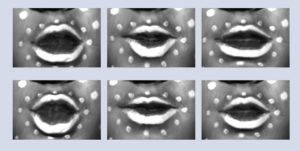 Abbildung 2: Lippenlesen: Ein 3D-Scan analysiert die Mundbewegungen eines Sprechers und gibt sie als 3D-Mesh-Reihe wieder.